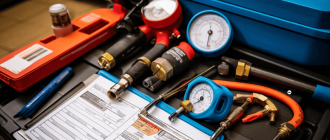 heating and air conditioning technician's toolbox