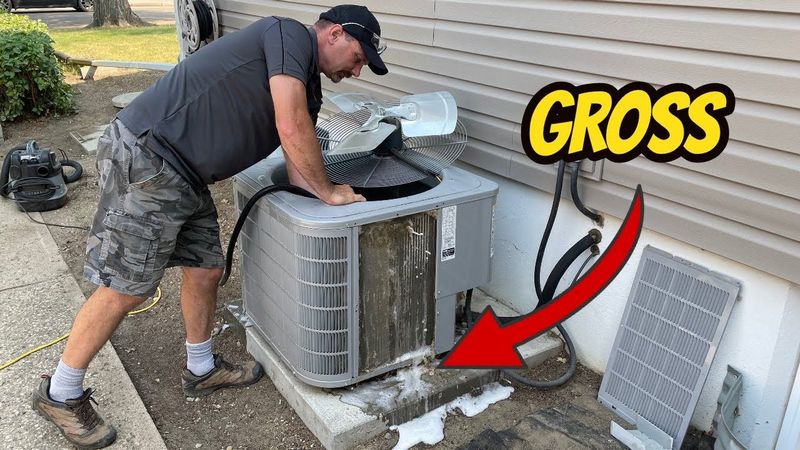 How do you unblock a condenser unit?